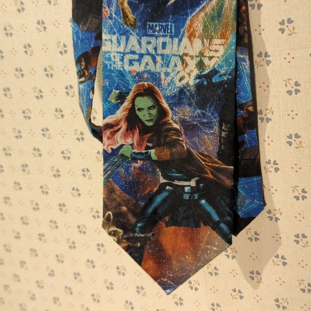 💙 Marvel Comics Tie "Guardian Of The Galaxy" Blue Patterned Comic Con